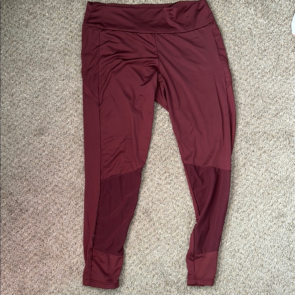 Burgundy Athletic Leggings